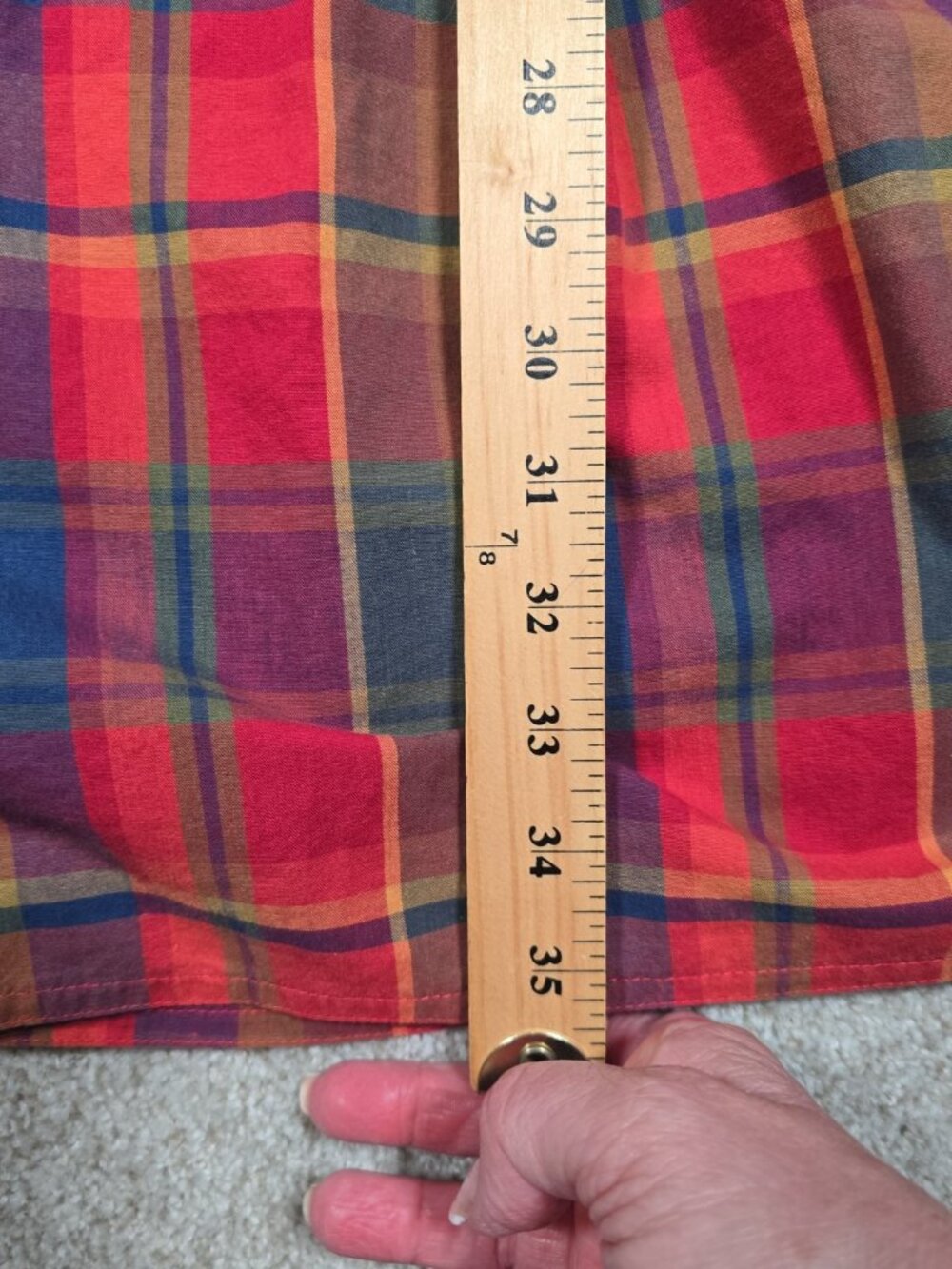 Liz Sport Vtg 2 Piece Dress Set Tartan Plaid Wrap Skirt & Shirt Academia Women M - Picture 11 of 16